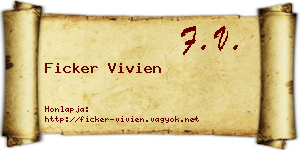Ficker Vivien névjegykártya